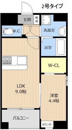 LIBTH西新の物件間取画像